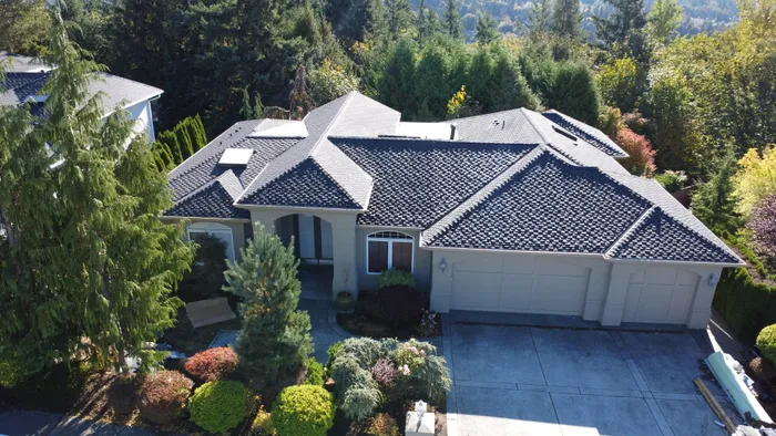 Finished roof replacement on a Bellevue home