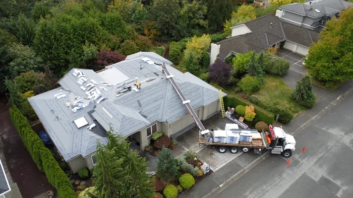 Completed roofing project in Bellevue, WA